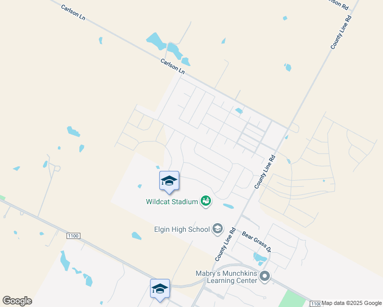map of restaurants, bars, coffee shops, grocery stores, and more near 14125 Boomtown Way in Elgin