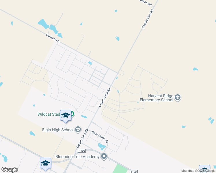 map of restaurants, bars, coffee shops, grocery stores, and more near 18825 Golden Eagle Way in Elgin
