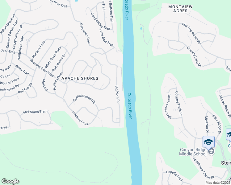 map of restaurants, bars, coffee shops, grocery stores, and more near 2210 Big Horn Drive in Austin