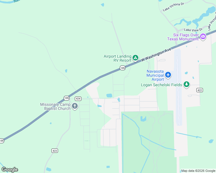 map of restaurants, bars, coffee shops, grocery stores, and more near 3145 Texas 105 in Navasota