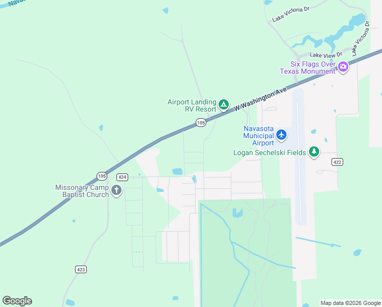 map of restaurants, bars, coffee shops, grocery stores, and more near 3145 Texas 105 in Navasota