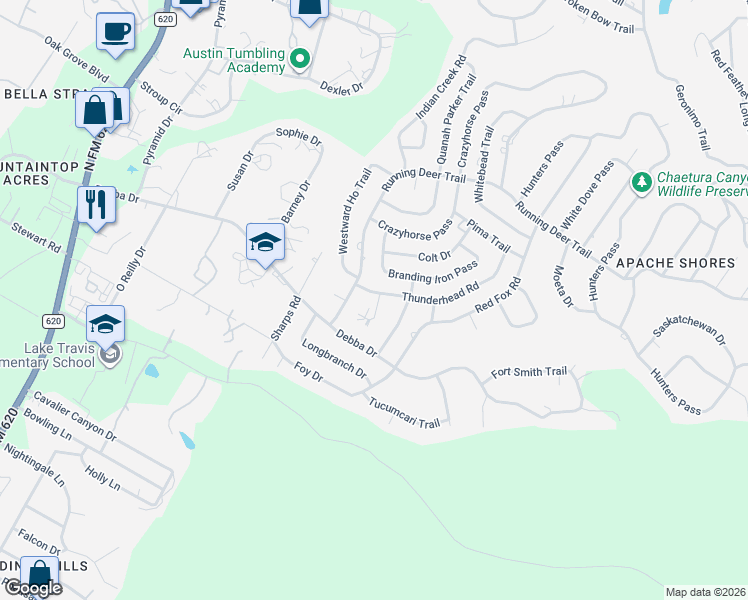 map of restaurants, bars, coffee shops, grocery stores, and more near 1402 Remmington Road in Austin