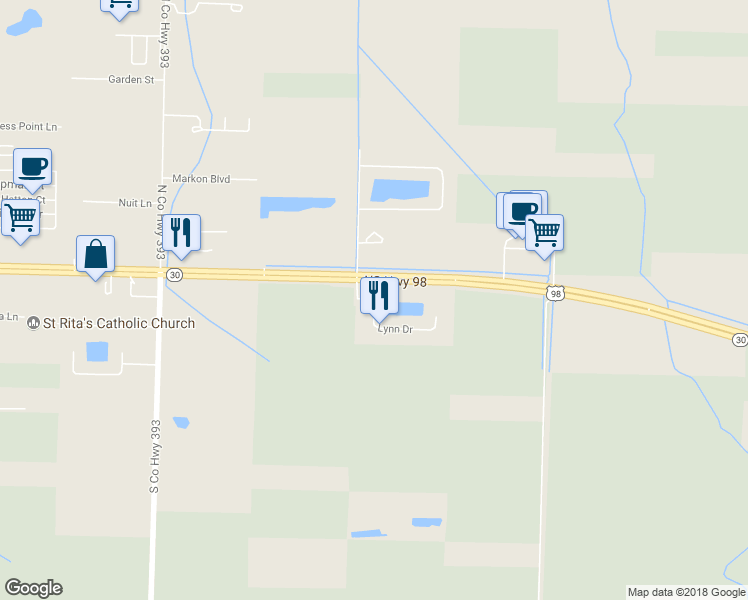 map of restaurants, bars, coffee shops, grocery stores, and more near 66 Lynn Drive in Santa Rosa Beach