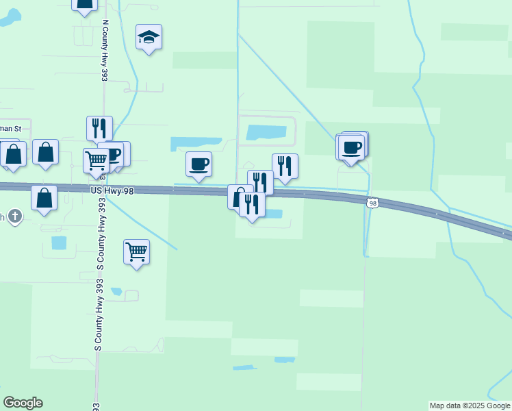 map of restaurants, bars, coffee shops, grocery stores, and more near 2-66 Lynn Drive in Santa Rosa Beach