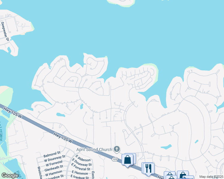 map of restaurants, bars, coffee shops, grocery stores, and more near 112 Harbour Town Court in Montgomery