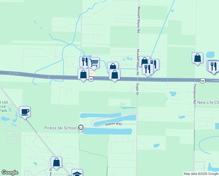 map of restaurants, bars, coffee shops, grocery stores, and more near 4855 U.S. 98 in Santa Rosa Beach