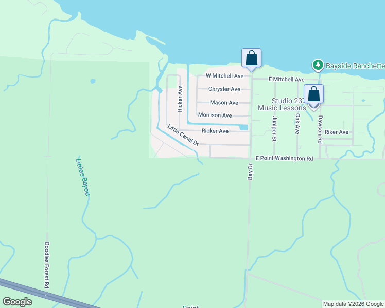map of restaurants, bars, coffee shops, grocery stores, and more near 251 Little Canal Drive in Santa Rosa Beach