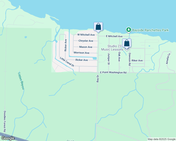 map of restaurants, bars, coffee shops, grocery stores, and more near 118 West Point Washington Road in Santa Rosa Beach