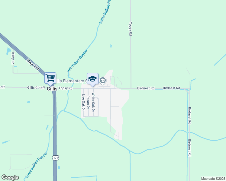 map of restaurants, bars, coffee shops, grocery stores, and more near 891-1021 Topsy Rd in Lake Charles