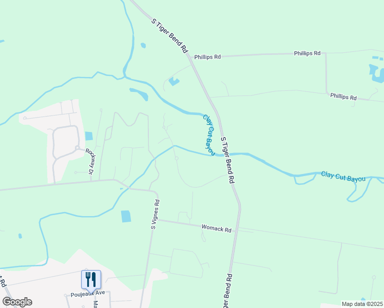 map of restaurants, bars, coffee shops, grocery stores, and more near 19211 Bengal Court in Baton Rouge