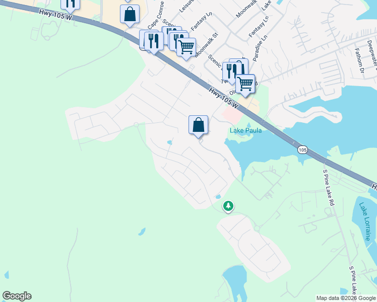 map of restaurants, bars, coffee shops, grocery stores, and more near 249 E Blue Heron Dr in Montgomery