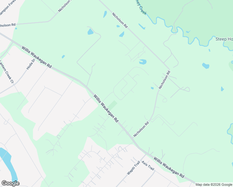 map of restaurants, bars, coffee shops, grocery stores, and more near 12845 Willis Waukegan Road in Conroe