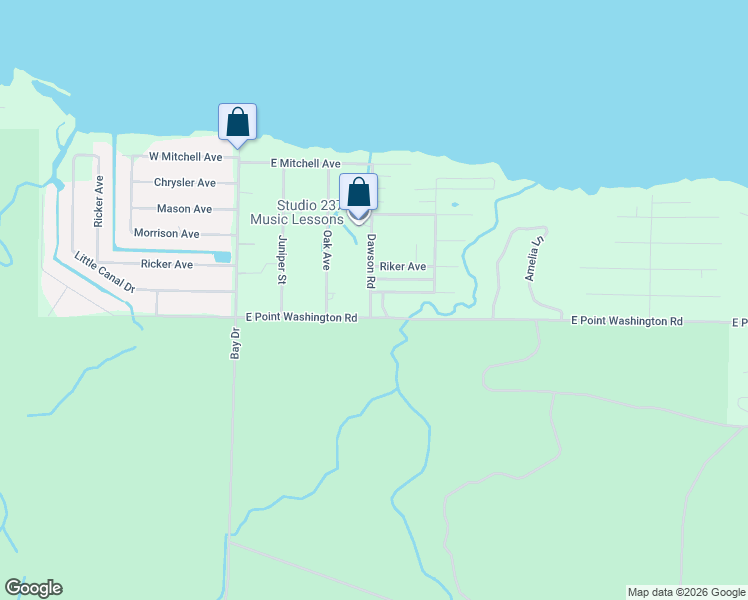map of restaurants, bars, coffee shops, grocery stores, and more near 395 East Point Washington Road in Santa Rosa Beach