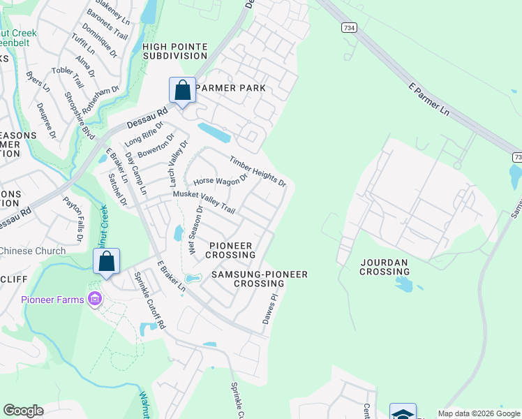 map of restaurants, bars, coffee shops, grocery stores, and more near 2132 Callingwood Drive in Austin