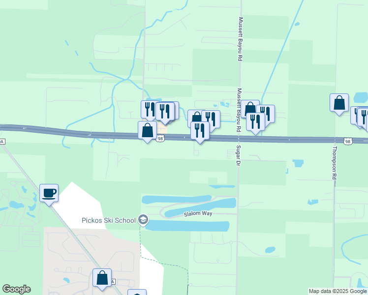 map of restaurants, bars, coffee shops, grocery stores, and more near 4855 U.S. 98 in Santa Rosa Beach