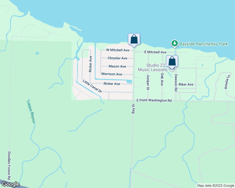 map of restaurants, bars, coffee shops, grocery stores, and more near 118 West Point Washington Road in Santa Rosa Beach