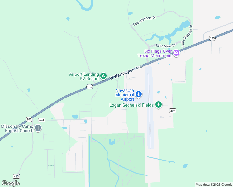 map of restaurants, bars, coffee shops, grocery stores, and more near 2765 Texas 105 in Navasota