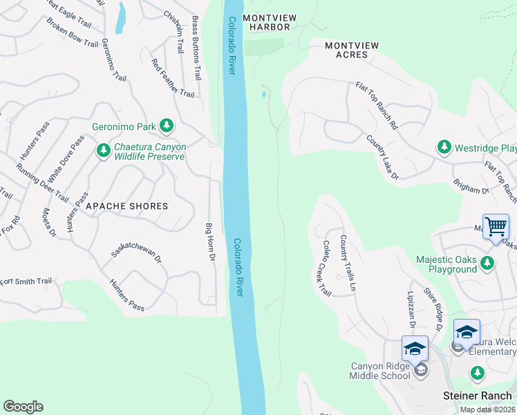 map of restaurants, bars, coffee shops, grocery stores, and more near 14516 Flat Top Ranch Road in Austin