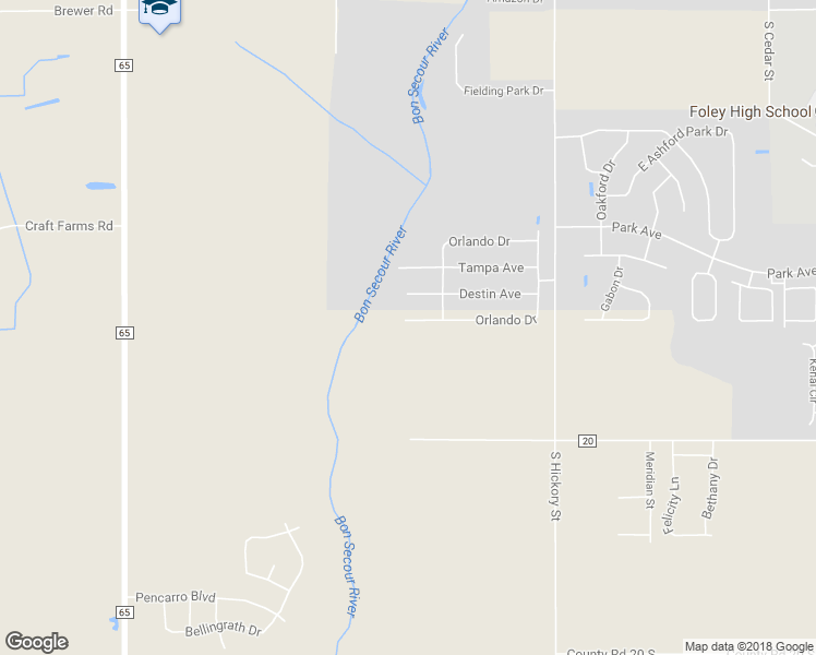 map of restaurants, bars, coffee shops, grocery stores, and more near 1090 Melbourne Court in Foley