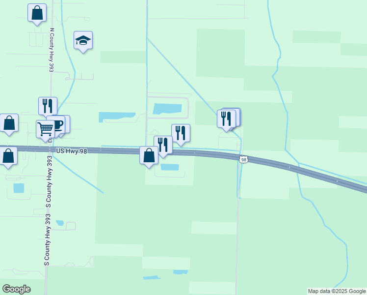 map of restaurants, bars, coffee shops, grocery stores, and more near 2440 U.S. 98 in Santa Rosa Beach
