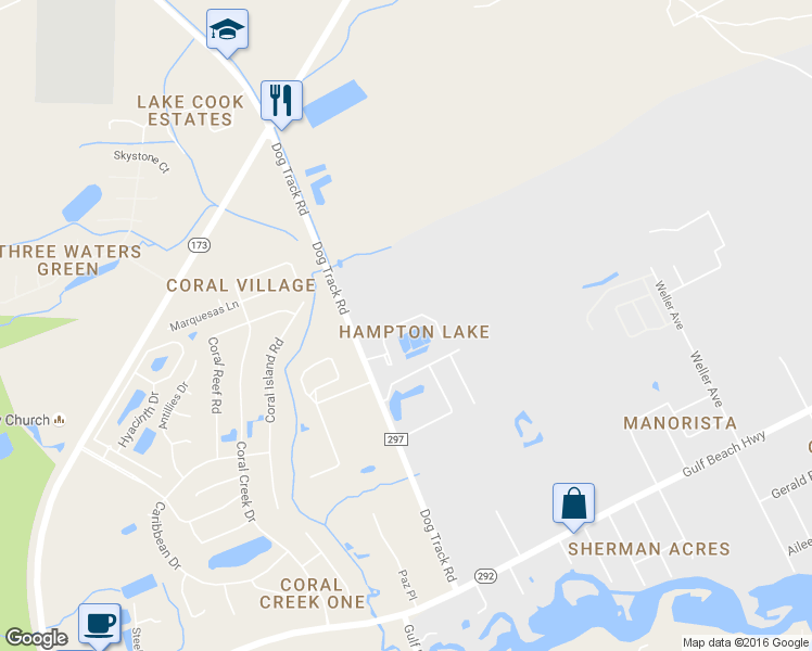 map of restaurants, bars, coffee shops, grocery stores, and more near 9563 Cobblebrook Drive in Pensacola