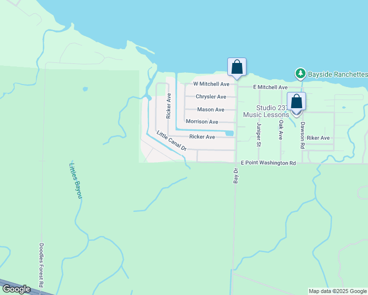 map of restaurants, bars, coffee shops, grocery stores, and more near 251 Little Canal Drive in Santa Rosa Beach