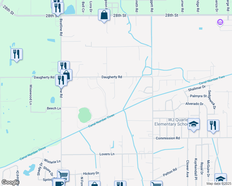 map of restaurants, bars, coffee shops, grocery stores, and more near in Long Beach