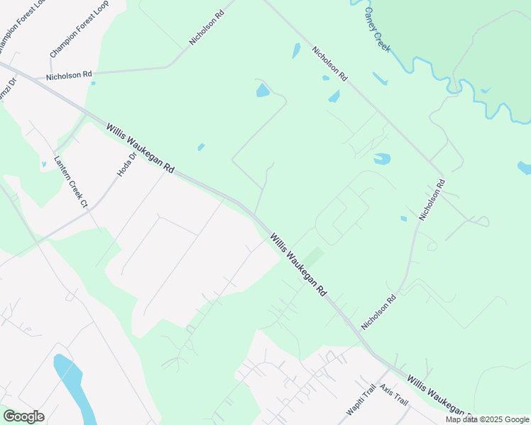 map of restaurants, bars, coffee shops, grocery stores, and more near 12761 Willis Waukegan Road in Conroe