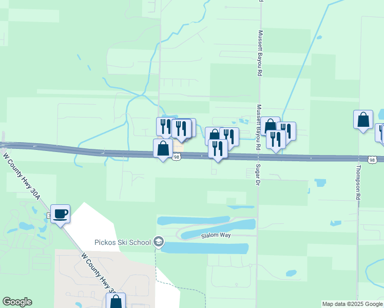map of restaurants, bars, coffee shops, grocery stores, and more near 4984 Hwy 30 in Santa Rosa Beach