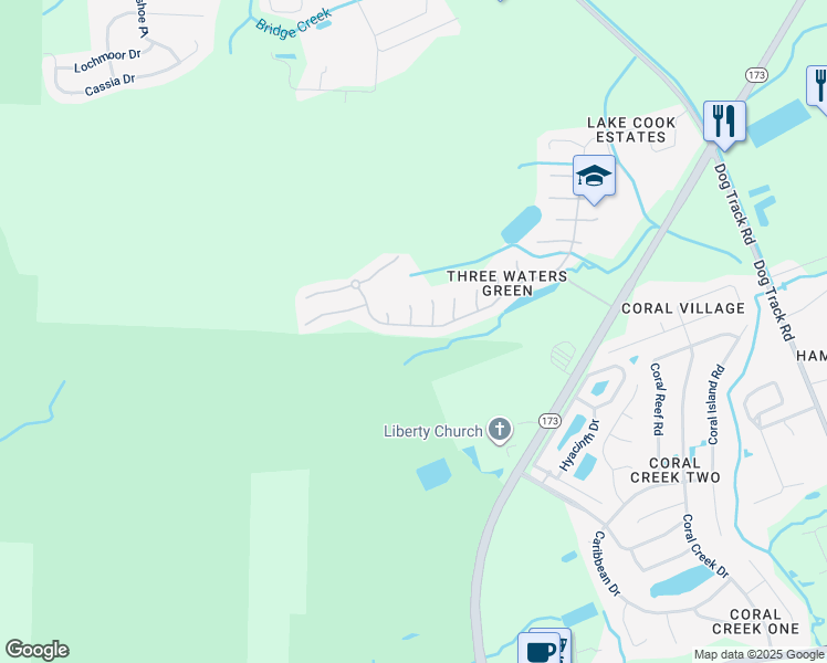 map of restaurants, bars, coffee shops, grocery stores, and more near 648 Carrier Drive in Pensacola