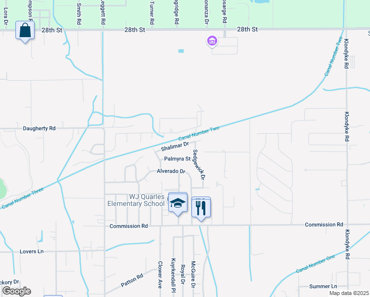 map of restaurants, bars, coffee shops, grocery stores, and more near 202-232 Shalimar Drive in Long Beach