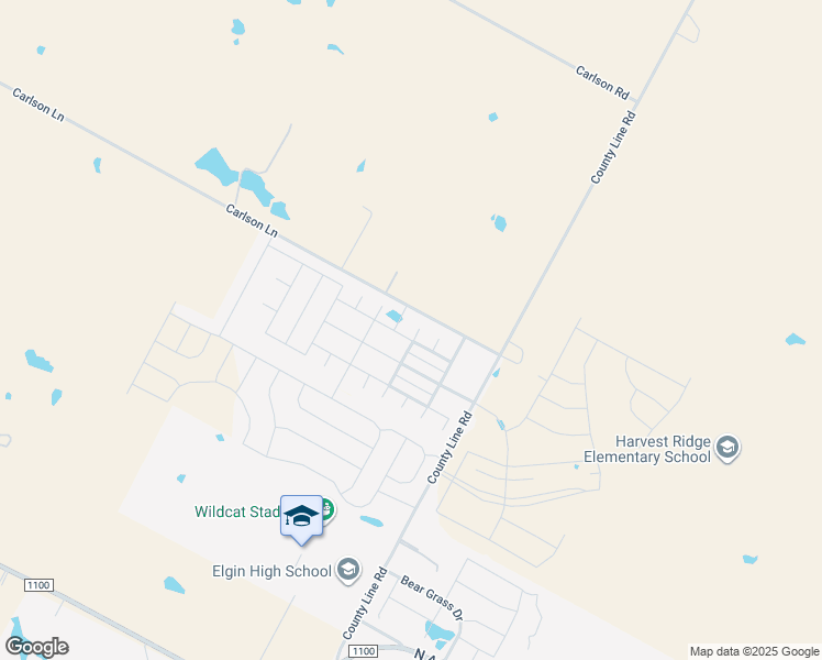 map of restaurants, bars, coffee shops, grocery stores, and more near 14504 Martial Eagle Drive in Elgin