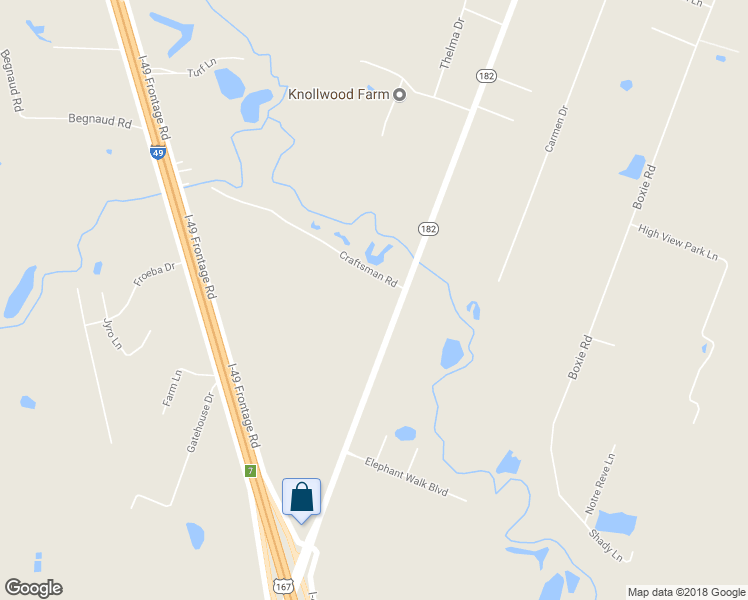 map of restaurants, bars, coffee shops, grocery stores, and more near 111 Craftsman Road in Carencro