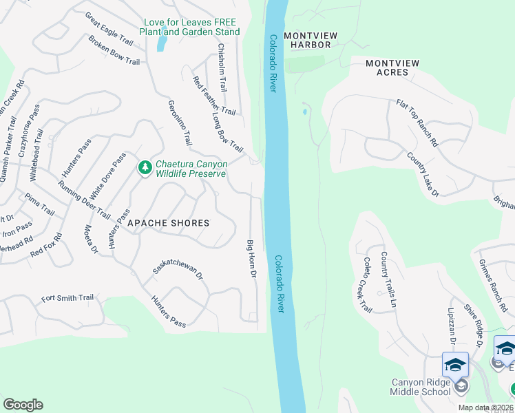 map of restaurants, bars, coffee shops, grocery stores, and more near 2415 Big Horn Drive in Austin