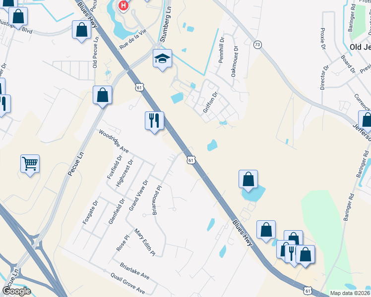 map of restaurants, bars, coffee shops, grocery stores, and more near 13303 Airline Highway in Baton Rouge