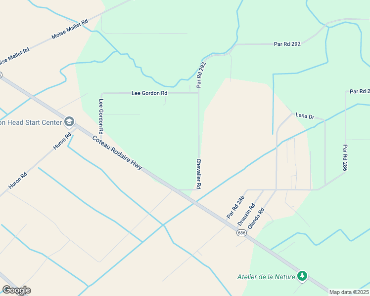 map of restaurants, bars, coffee shops, grocery stores, and more near 1058 Chevalier Road in Arnaudville
