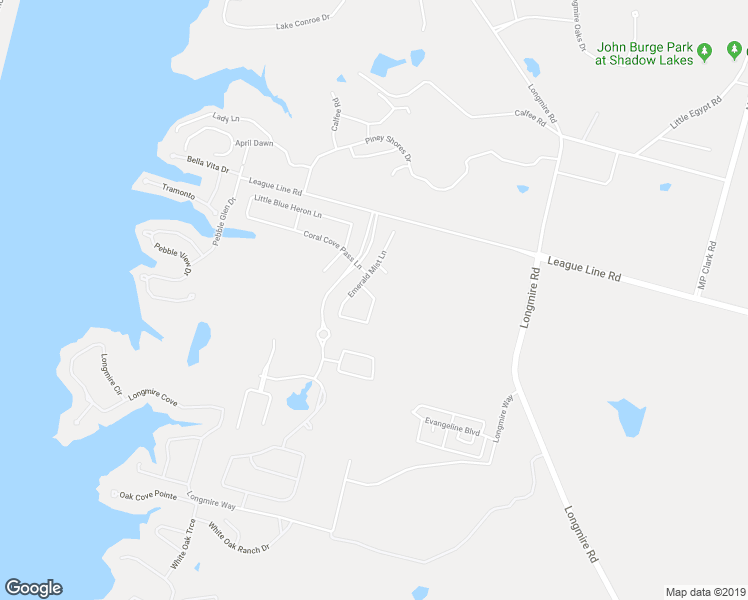 map of restaurants, bars, coffee shops, grocery stores, and more near Liat Lane in Conroe