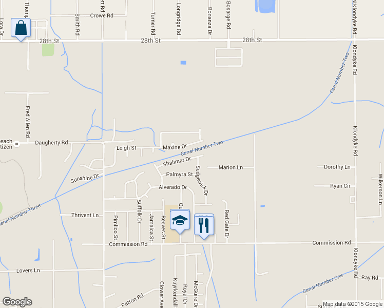 map of restaurants, bars, coffee shops, grocery stores, and more near 202 Shalimar Drive in Long Beach