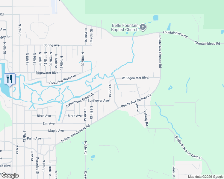 map of restaurants, bars, coffee shops, grocery stores, and more near 2317 South 19th Street in Ocean Springs