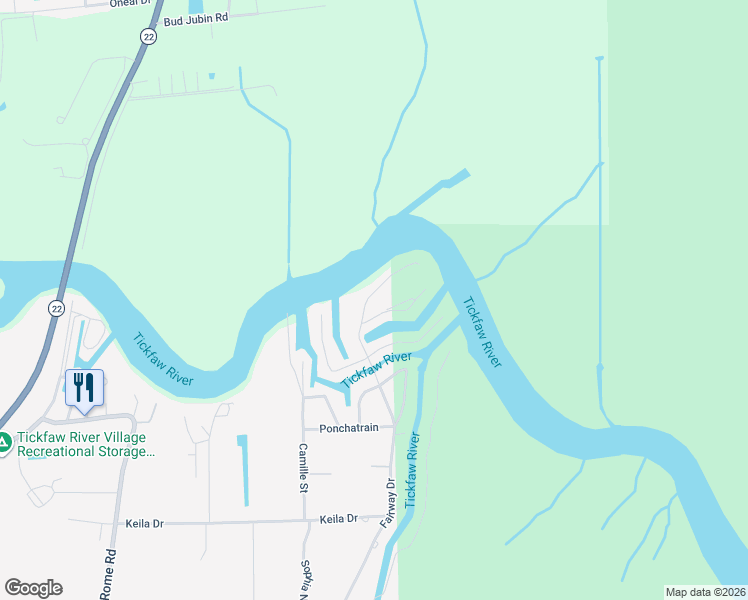map of restaurants, bars, coffee shops, grocery stores, and more near 32870 Rivergate Circle in Springfield