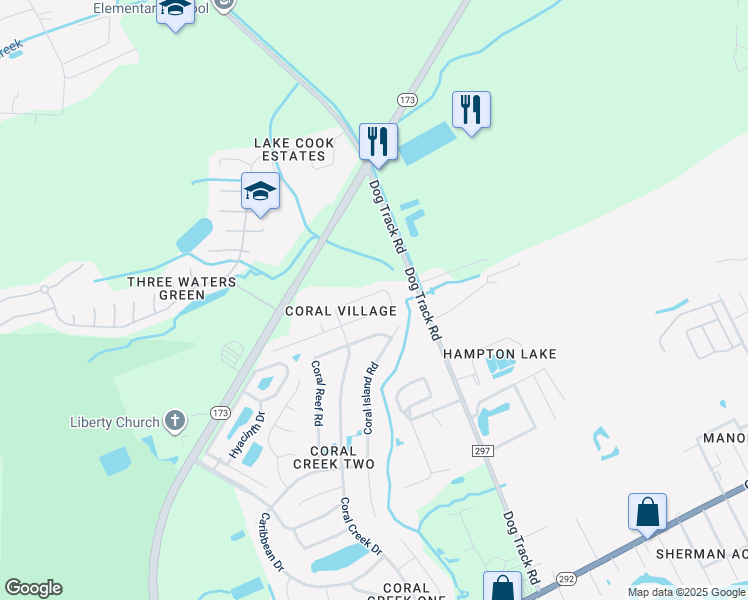 map of restaurants, bars, coffee shops, grocery stores, and more near 1062 Antigua Circle in Pensacola