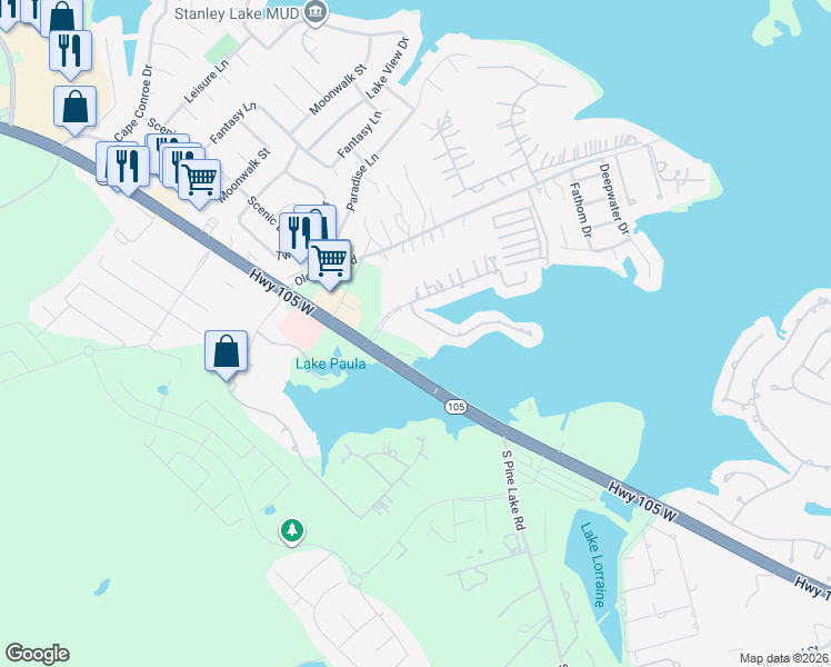 map of restaurants, bars, coffee shops, grocery stores, and more near 400 Bayshore Drive in Montgomery
