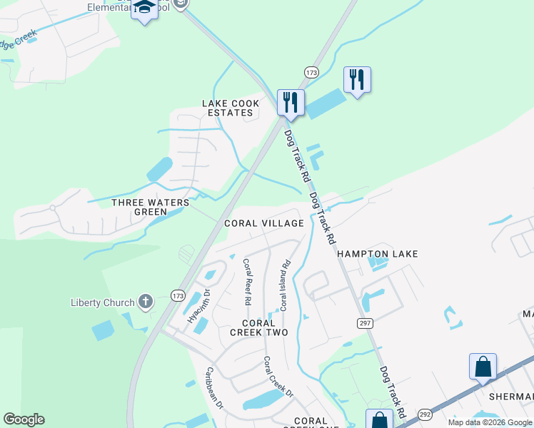 map of restaurants, bars, coffee shops, grocery stores, and more near 1085 Antigua Circle in Pensacola