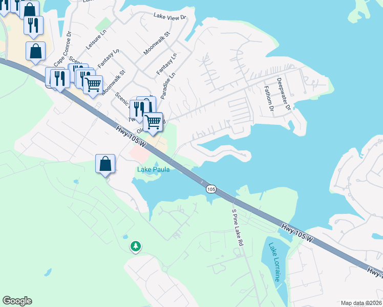 map of restaurants, bars, coffee shops, grocery stores, and more near 6107 Snug Harbor Boulevard in Montgomery