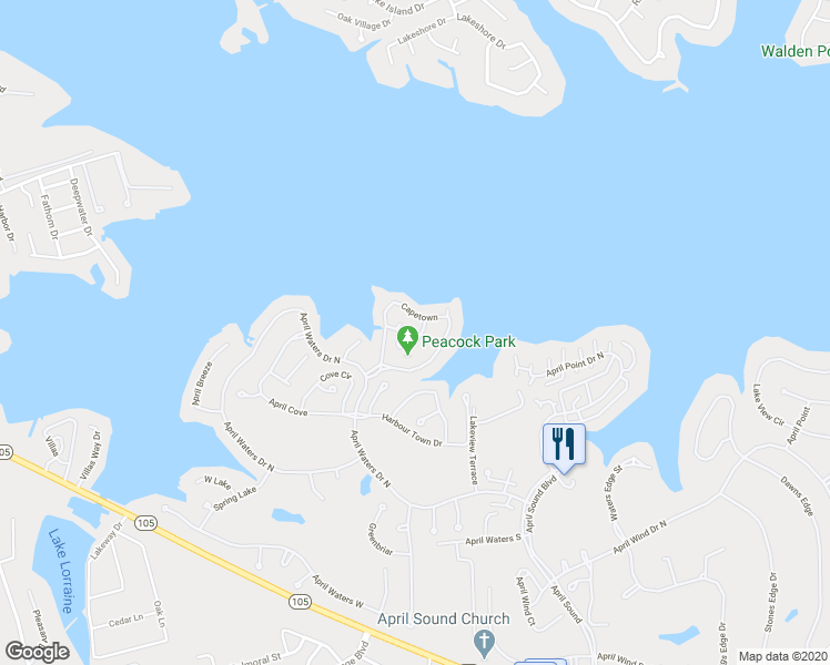 map of restaurants, bars, coffee shops, grocery stores, and more near 115 Capetown Circle in Montgomery