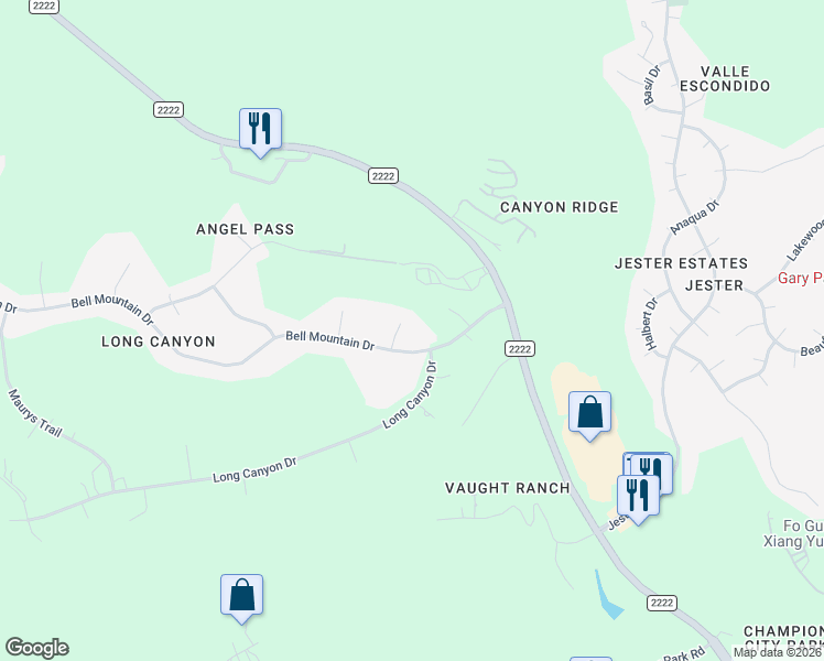 map of restaurants, bars, coffee shops, grocery stores, and more near 6605 Peralto Cove in Austin