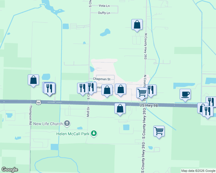 map of restaurants, bars, coffee shops, grocery stores, and more near 83 Hatton Court in Santa Rosa Beach