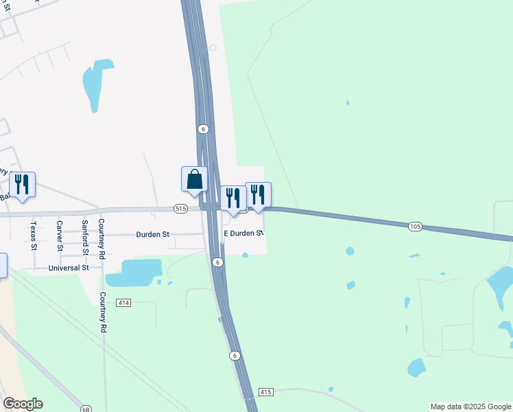 map of restaurants, bars, coffee shops, grocery stores, and more near 2010 Texas 105 in Navasota