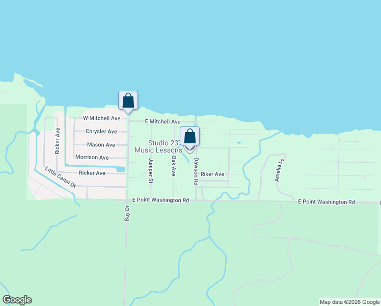 map of restaurants, bars, coffee shops, grocery stores, and more near 237 Dawson Road in Santa Rosa Beach
