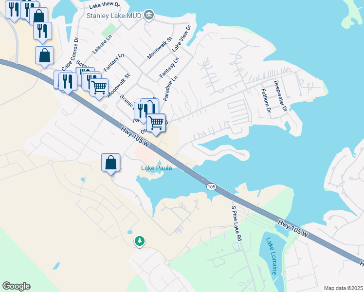 map of restaurants, bars, coffee shops, grocery stores, and more near 6095 Snug Harbor Boulevard in Montgomery